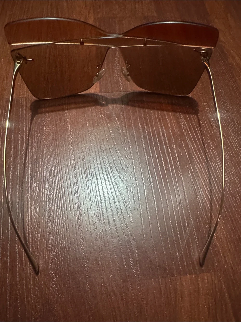 Fendi Rimless Shield Sunglasses - Pink/Brown Gradient Lenses